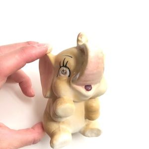 Vintage ceramic elephant with rhinestone eyes!
